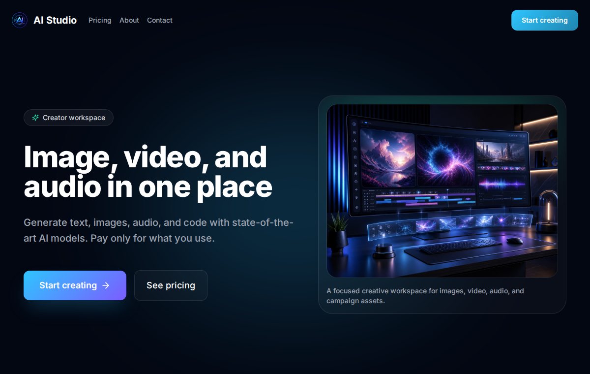 A branded AI service storefront